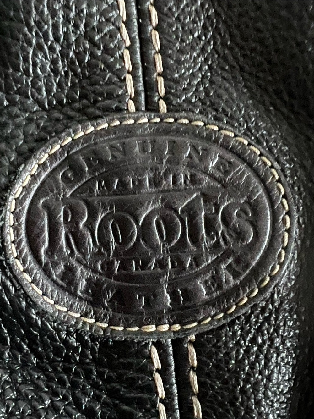 Roots Dark Brown Leather Duffel Bag with Canvas Handles - Picture 6 of 10